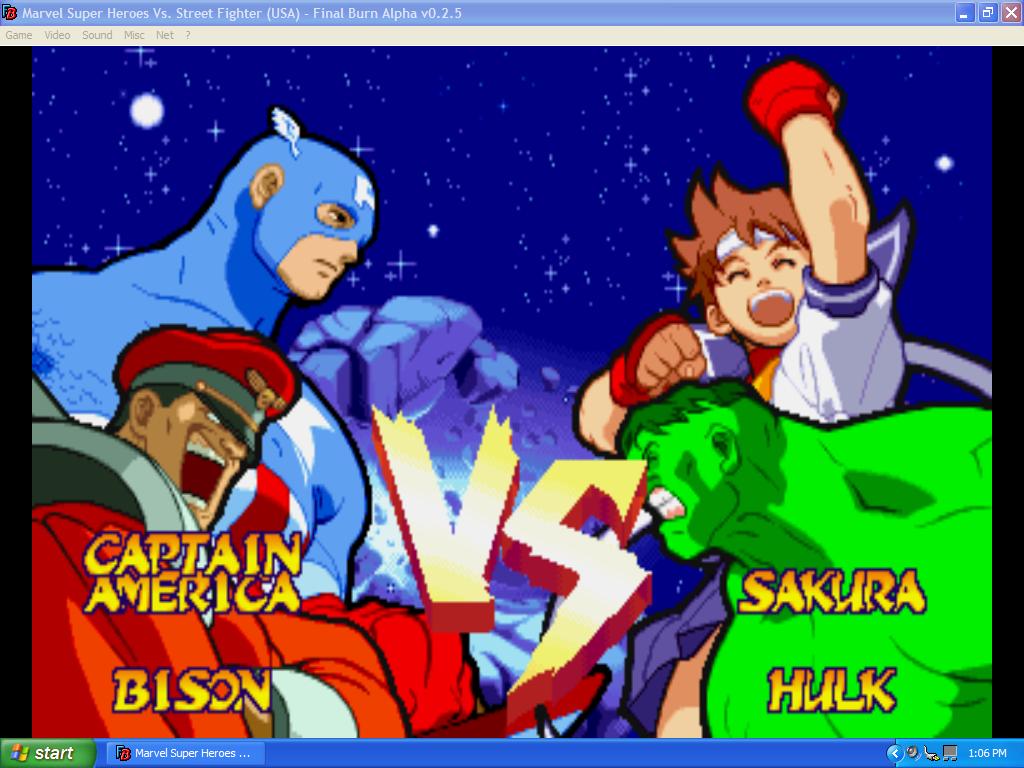marvel super heroes vs street fighter sakura